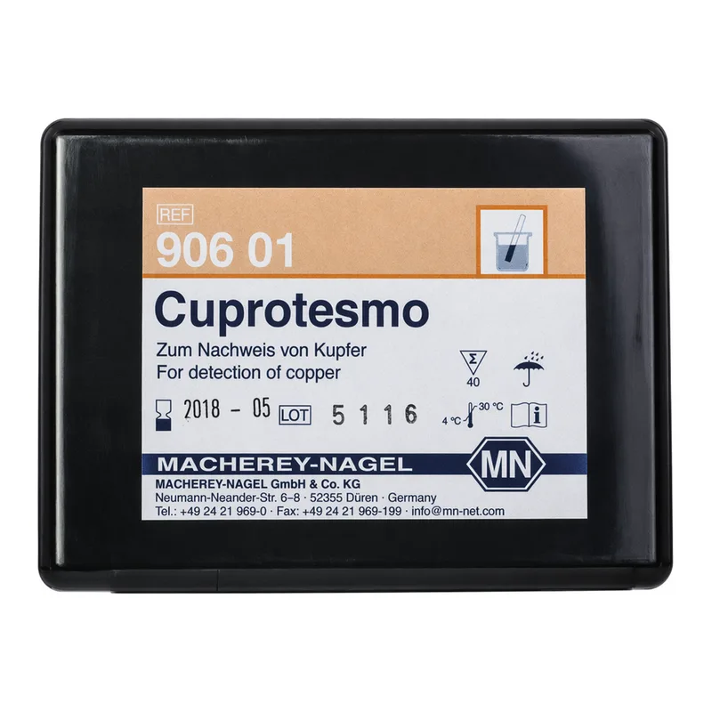 Qualitative test paper Cuprotesmo for Copper