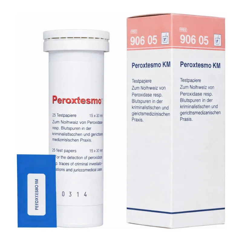 Qualitative test paper Peroxtesmo KM for Blood traces (peroxidase)