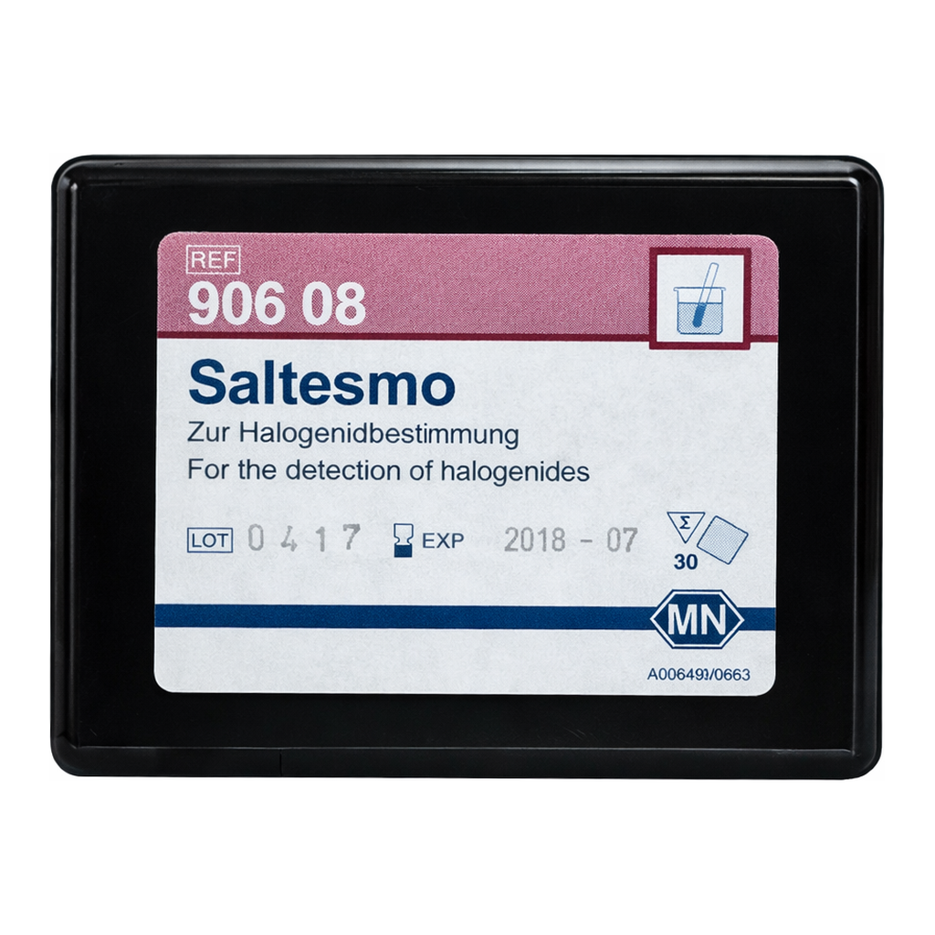 Semi-quantitative test paper SALTESMO, for halides
