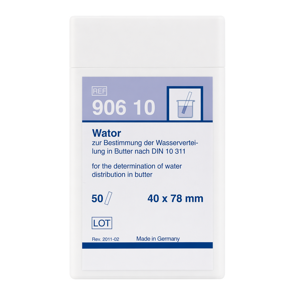 Qualitative test paper Wator for Water determination in butter
