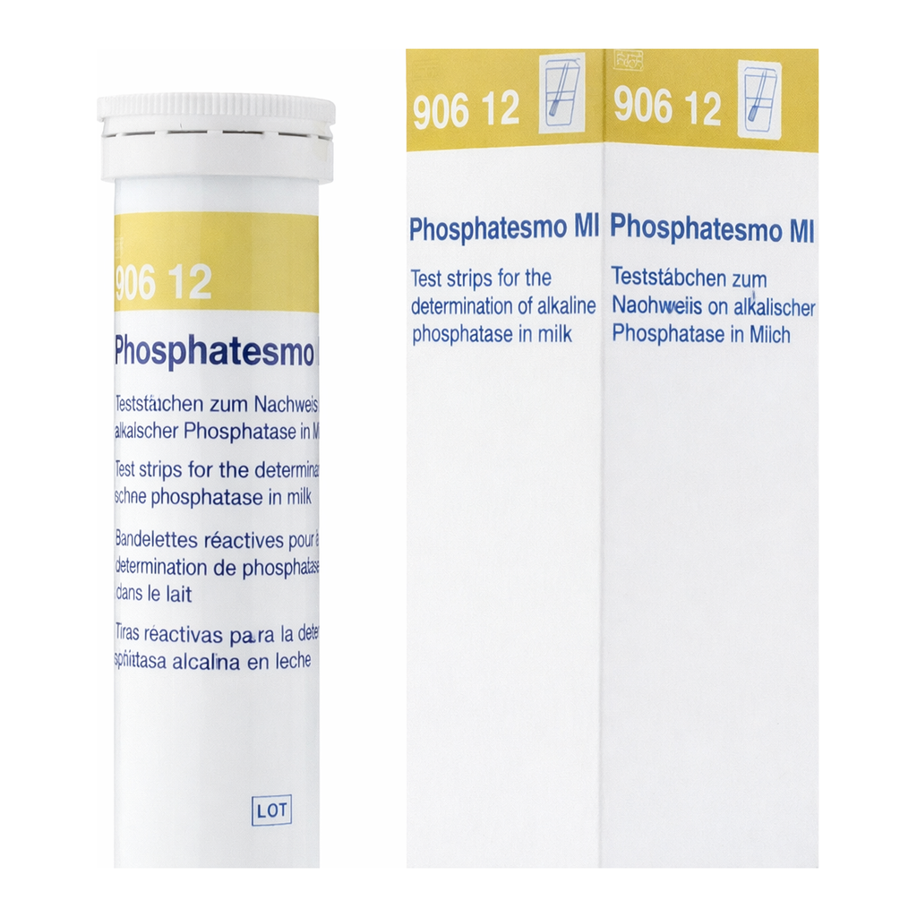 Qualitative test paper Phosphatesmo MI for Phosphatase in milk