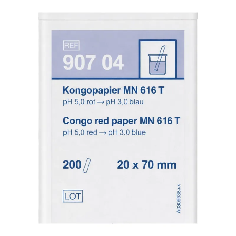 Qualitative pH test paper Congo paper MN 616 T, pH: 5.0–3.0