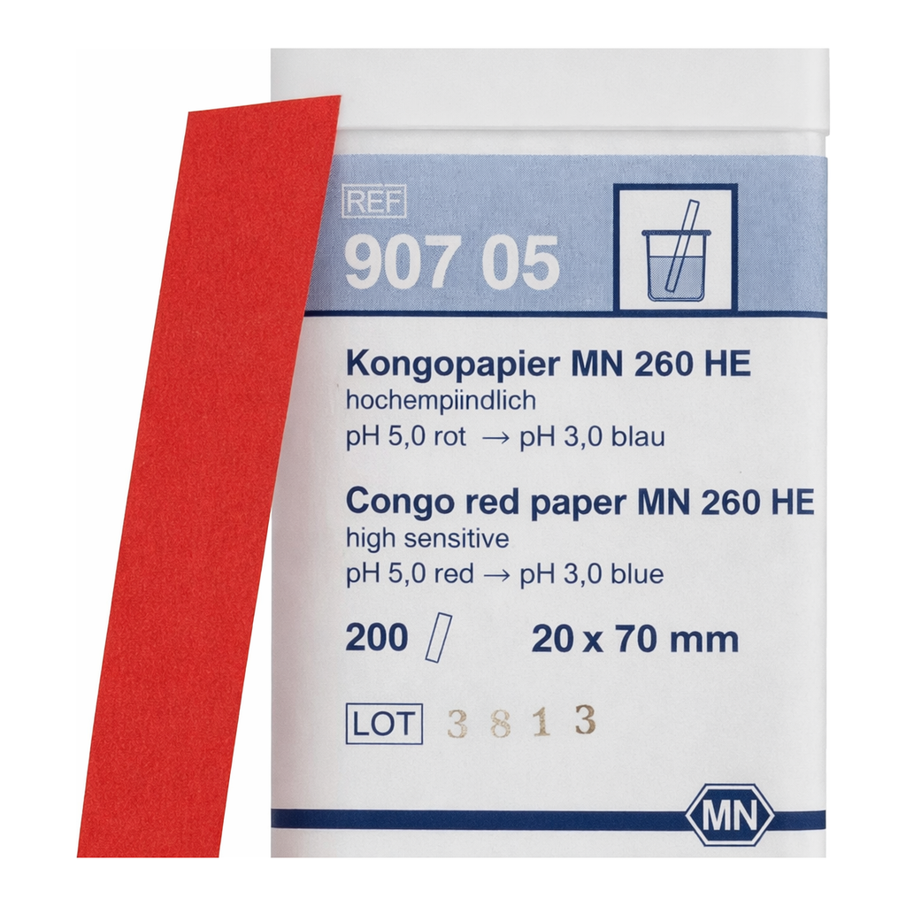 Qualitative pH test paper Congo paper MN 260 HE, pH: 5.0–3.0