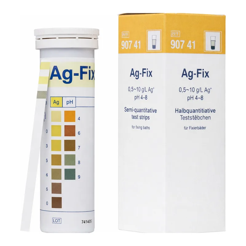 Semi-quantitative test strips Ag-Fix for silver in fixing baths