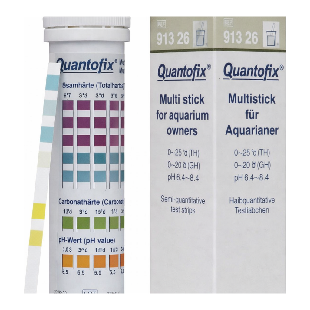 Semi-quantitative test strips QUANTOFIX Multistick for aquarium owners 100 tests
