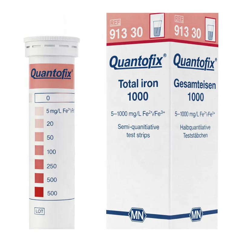 Semi-quantitative test strips QUANTOFIX Total iron 1000