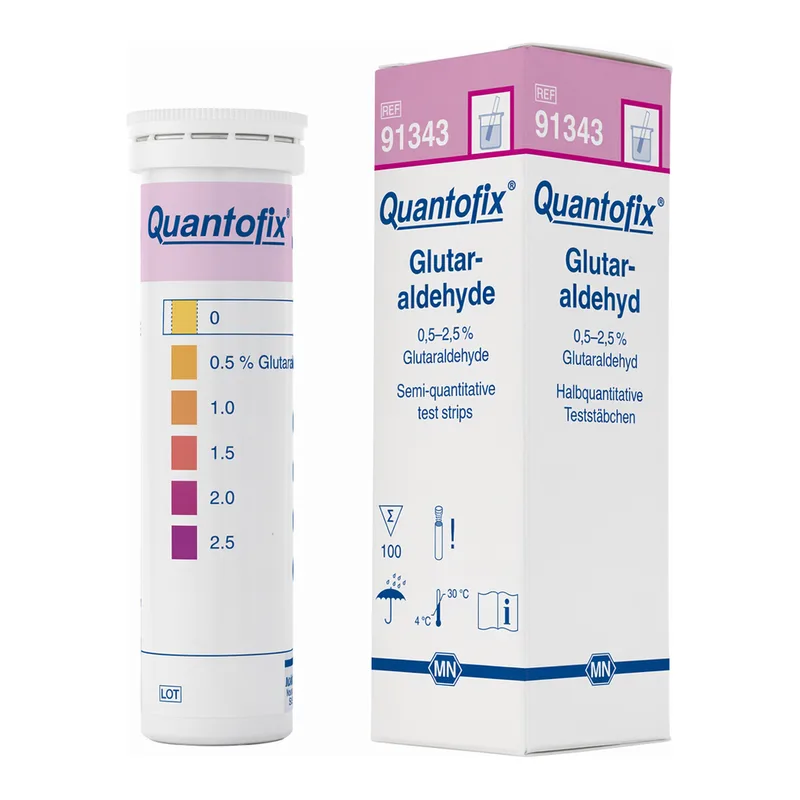 Semi-quantitative test strips QUANTOFIX Glutaraldehyde