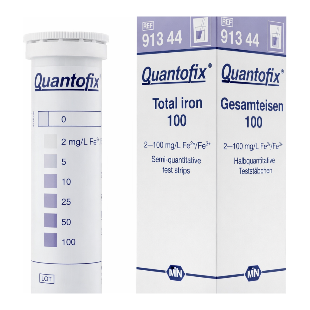 Semi-quantitative test strips QUANTOFIX Total iron 100