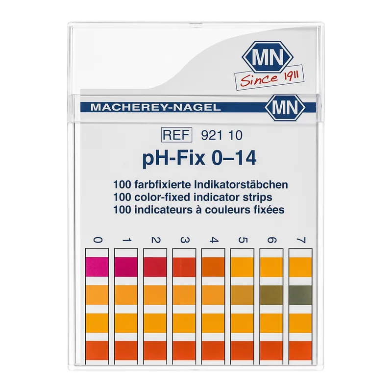 pH test strips, fixed indicator