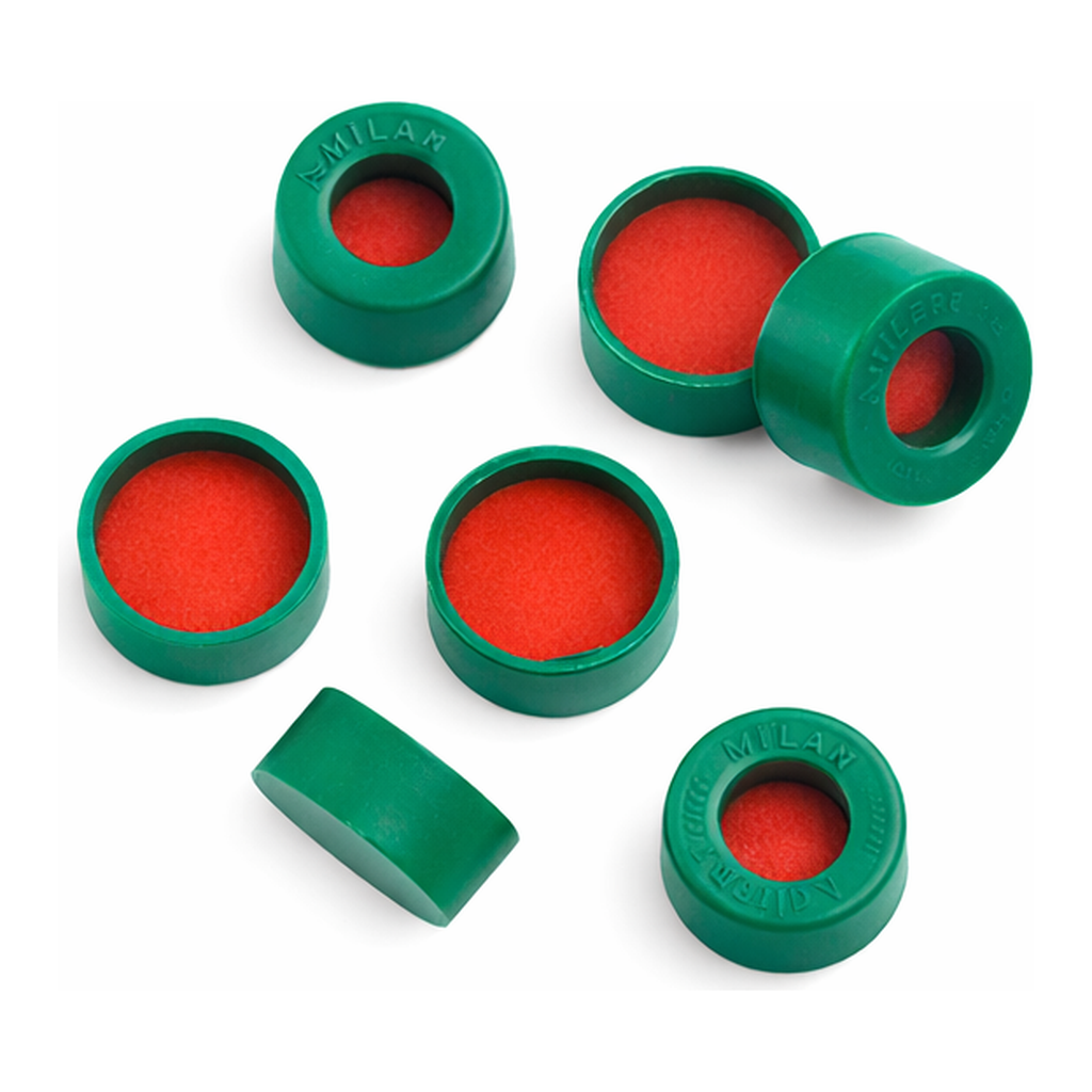 Agilent Snap caps,green,red rubber/PTFE 100/PK