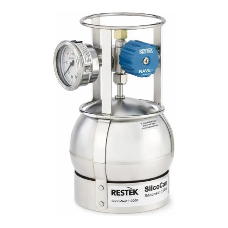 Restek SilcoCan Canister 1L with 3-Port RAVE+ with Gauge