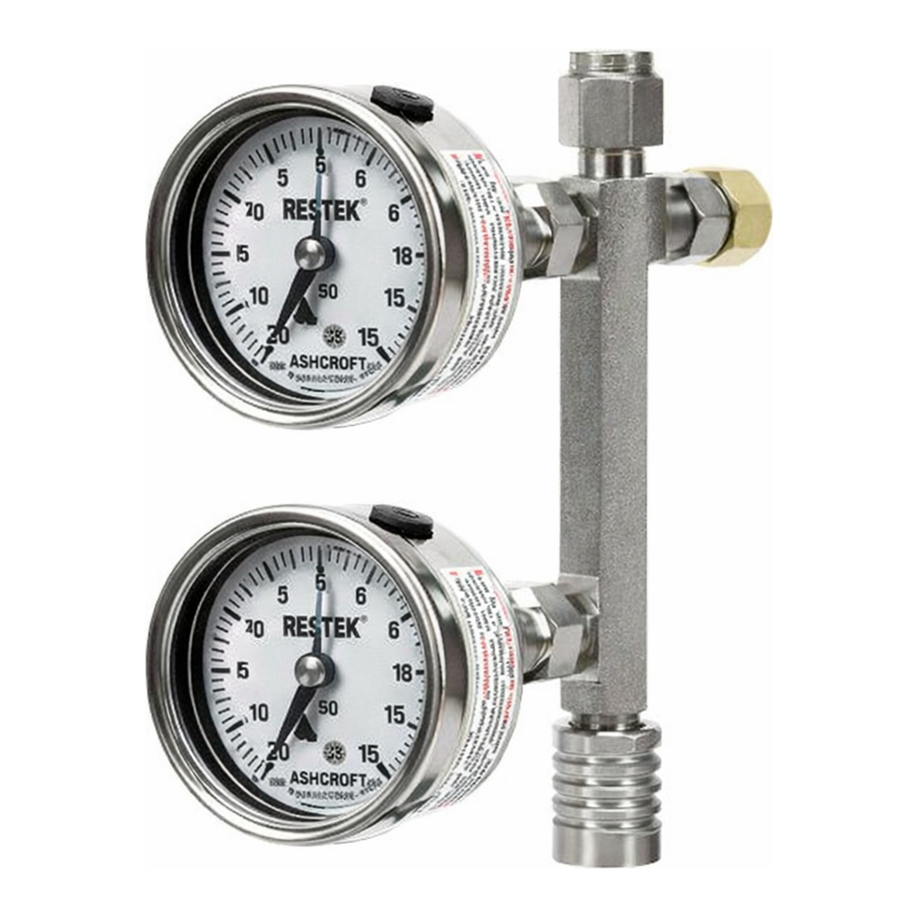 Restek Soil Vapor Sampler dual gauge female QC 150 ml/min