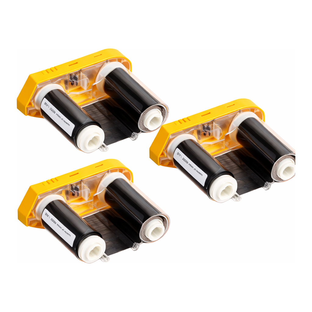 Brady R6200 Series Halogen Free Ribbon for M6 Printers - Black, 3 Pack