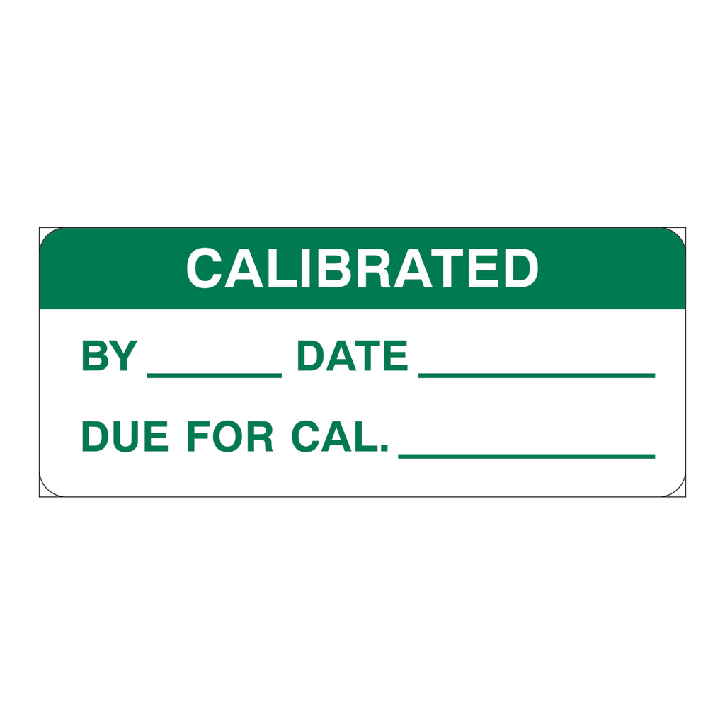 Brady CALIBRATED BY: DATE: DUE Write-on Inspection Labels