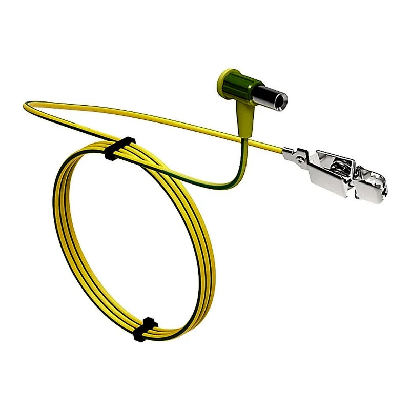 Grounding cable, MC plug + clamp, 1.5m
