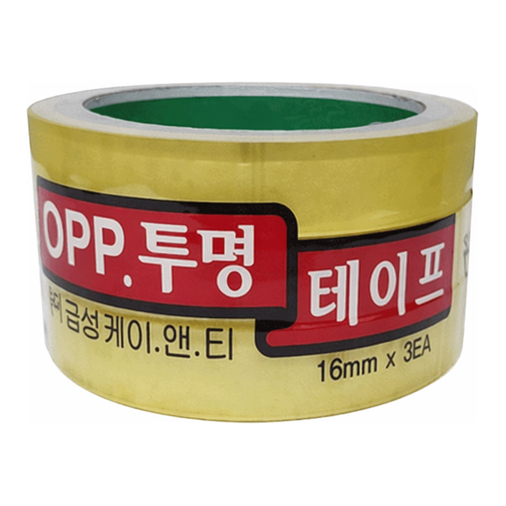 OFFICENEX 금성 투명OPP테이프 16mm×25M 3개입