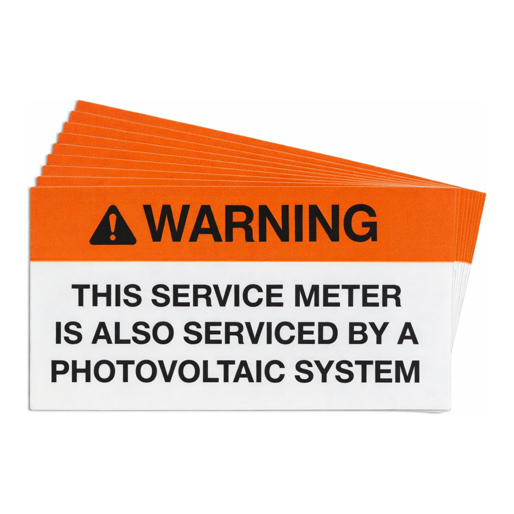 Brady Pre-Printed SOLAR SERVICE METER Warning Labels