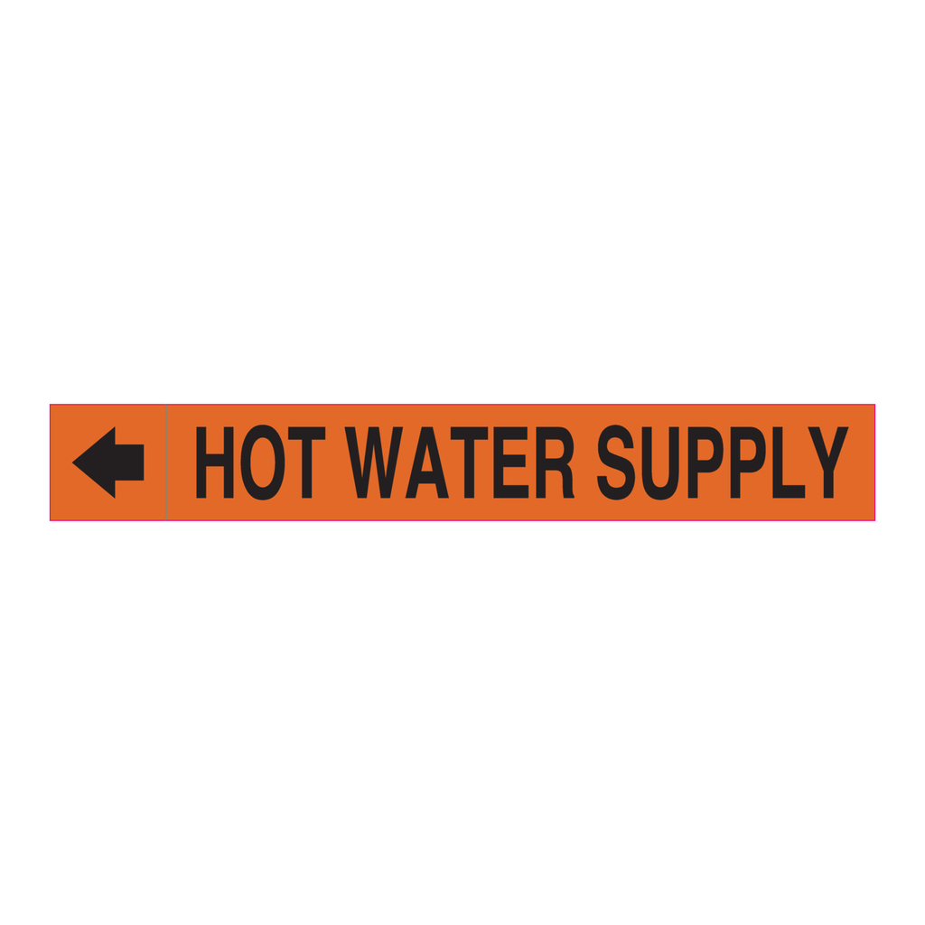 Brady HOT WATER SUPPLY Plenum Duct Marker