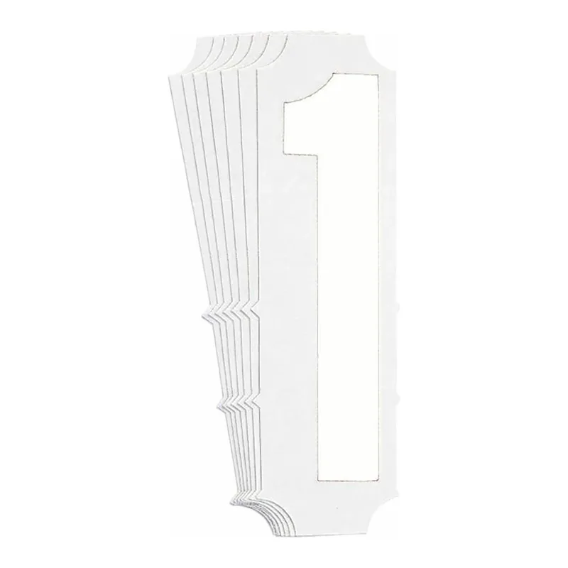 Brady 3" White Gothic Font Quik-Align Self-Spacing Numbers and Letters
