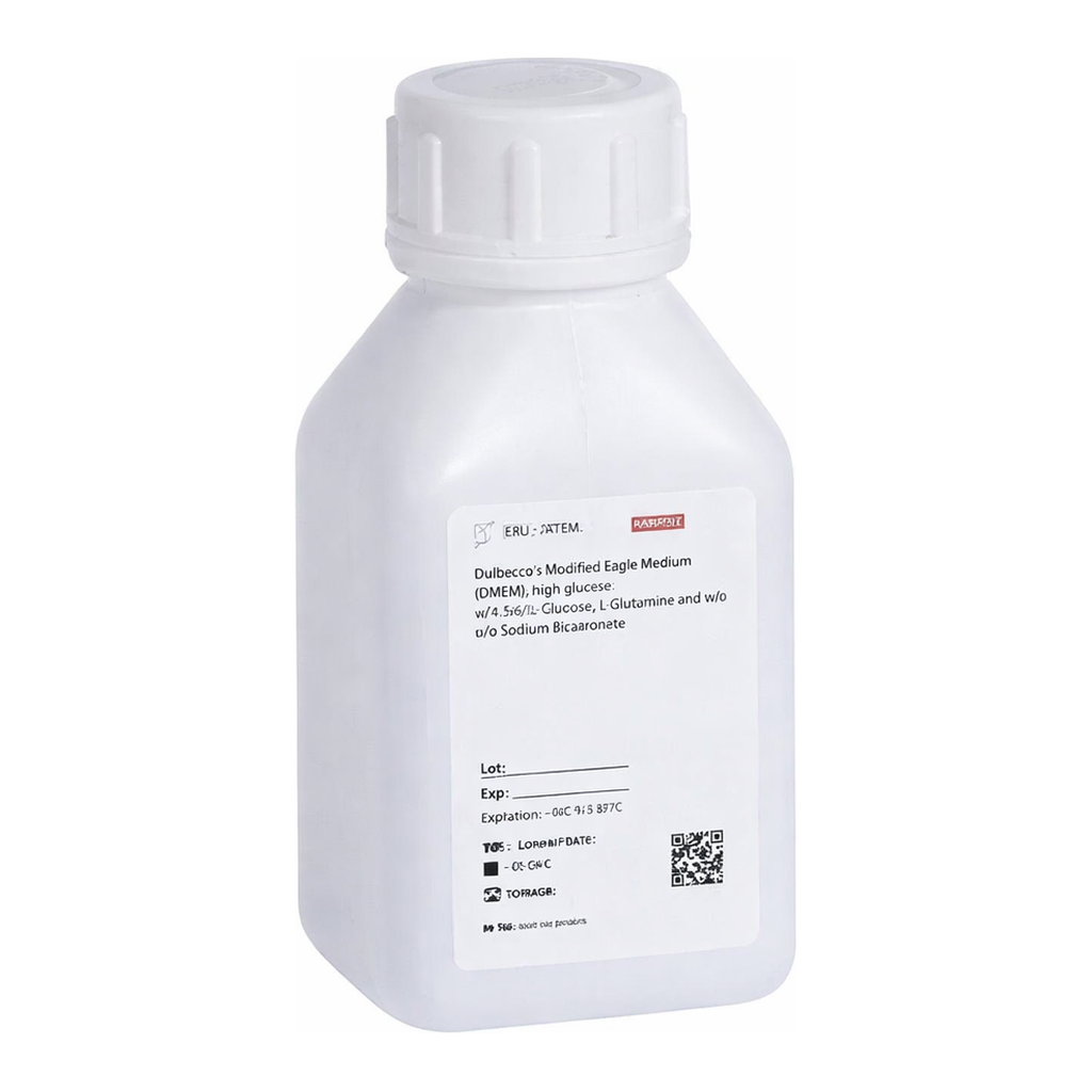 Himedia Dulbecco`s Modified Eagle Medium (DMEM), High glucose w/ 4.5gms Glucose per litre, L-Glutamine and Sodium pyruvate w/o Folic acidand Sodium bicarbonate