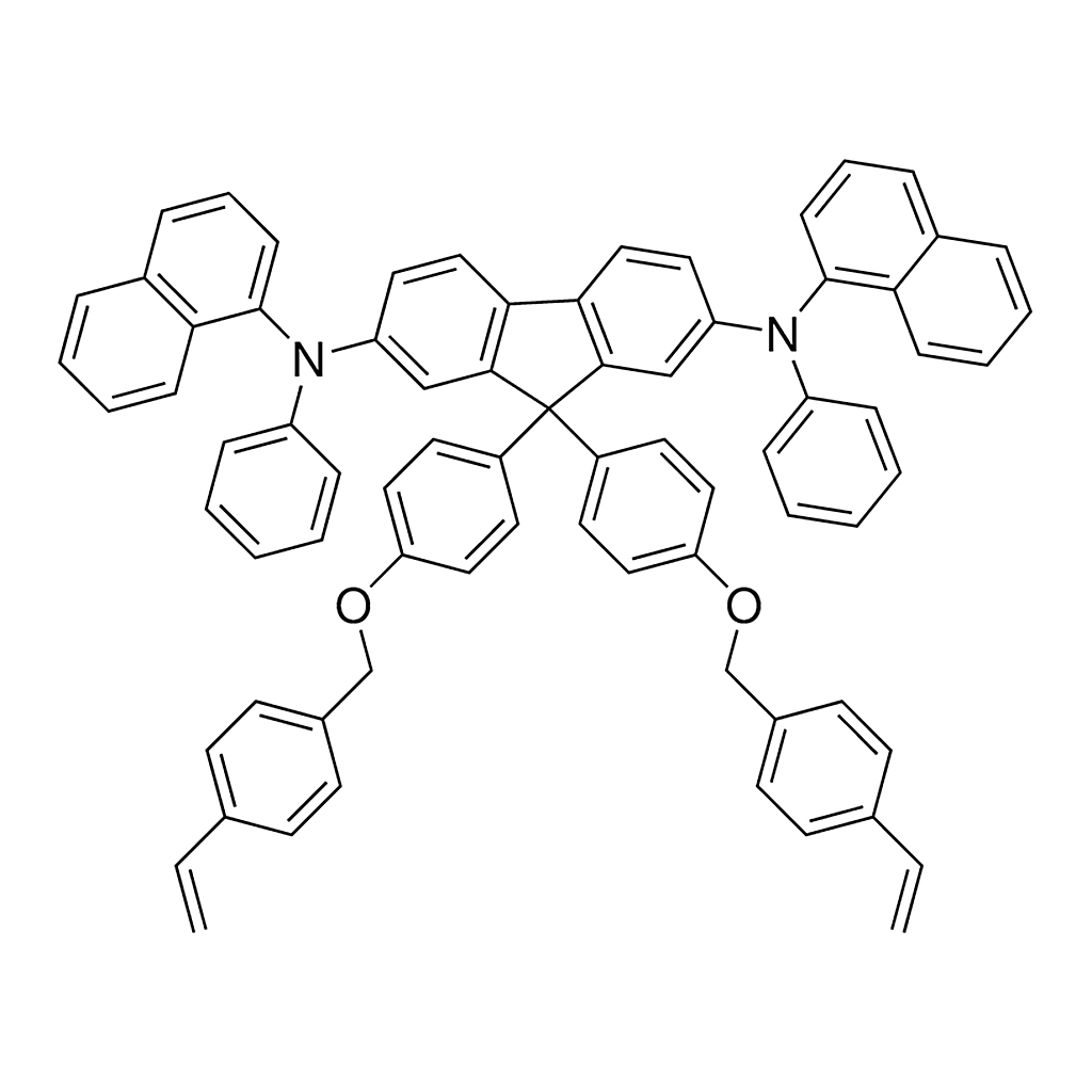 Merck 9,9-Bis[4-[(4-ethenylphenyl)methoxy]phenyl]-N2,N7-di-1-naphthalenyl-N2,N7-diphenyl-9H-Fluorene-2,7-diamine