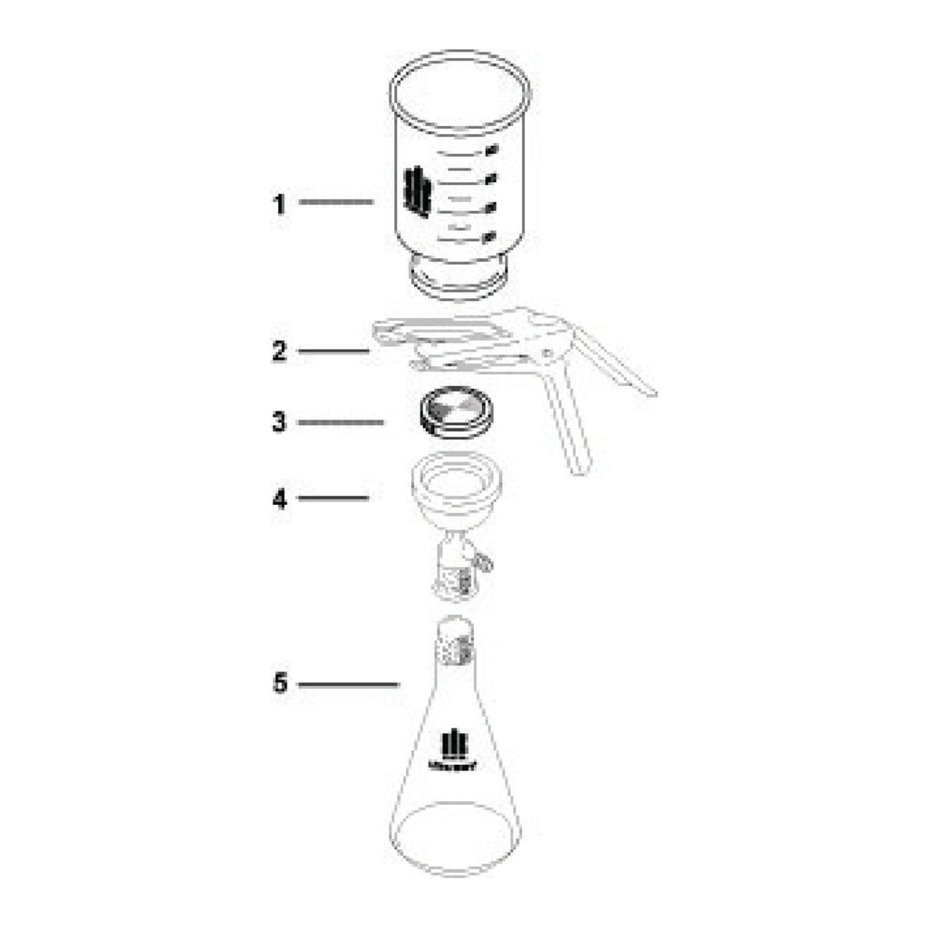 Thermo Fisher Scientific Kimble Kontes Ultra-Ware Microfiltration Assembly with Fritted Glass Support and Ground Joint (47mm)