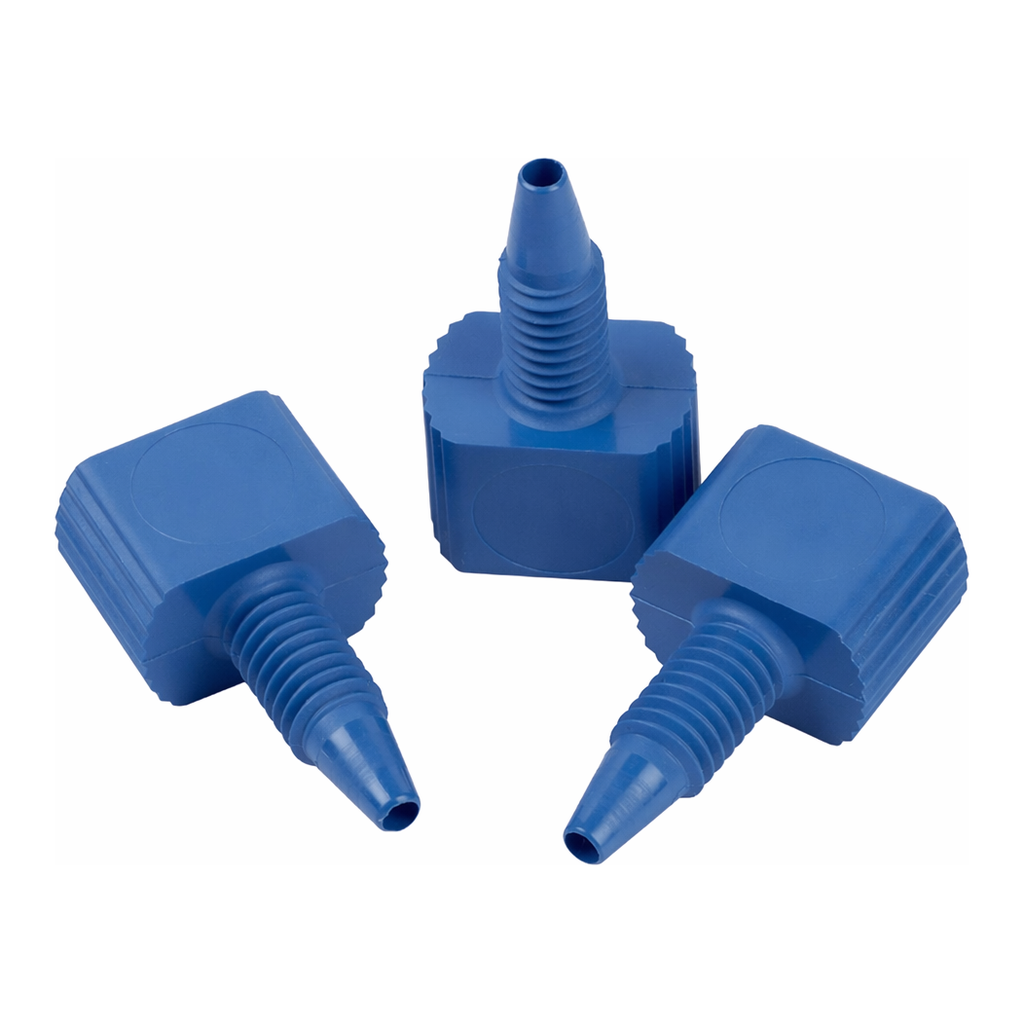 Restek PEEK Fingertight Fittings Blue Flat 1/16 10-32 5 000psi 10-pk.