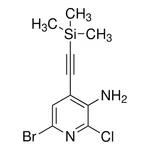 Merck 6-Bromo-2-chloro-4-((trimethylsilyl)ethynyl)pyridin-3-amine