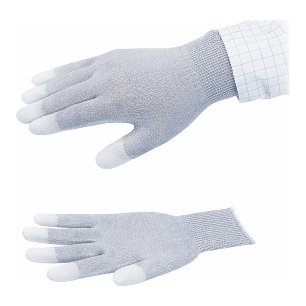 AS ONE PU Coated Conductive glove (Fingertip coat), 5 Pairs Pack L