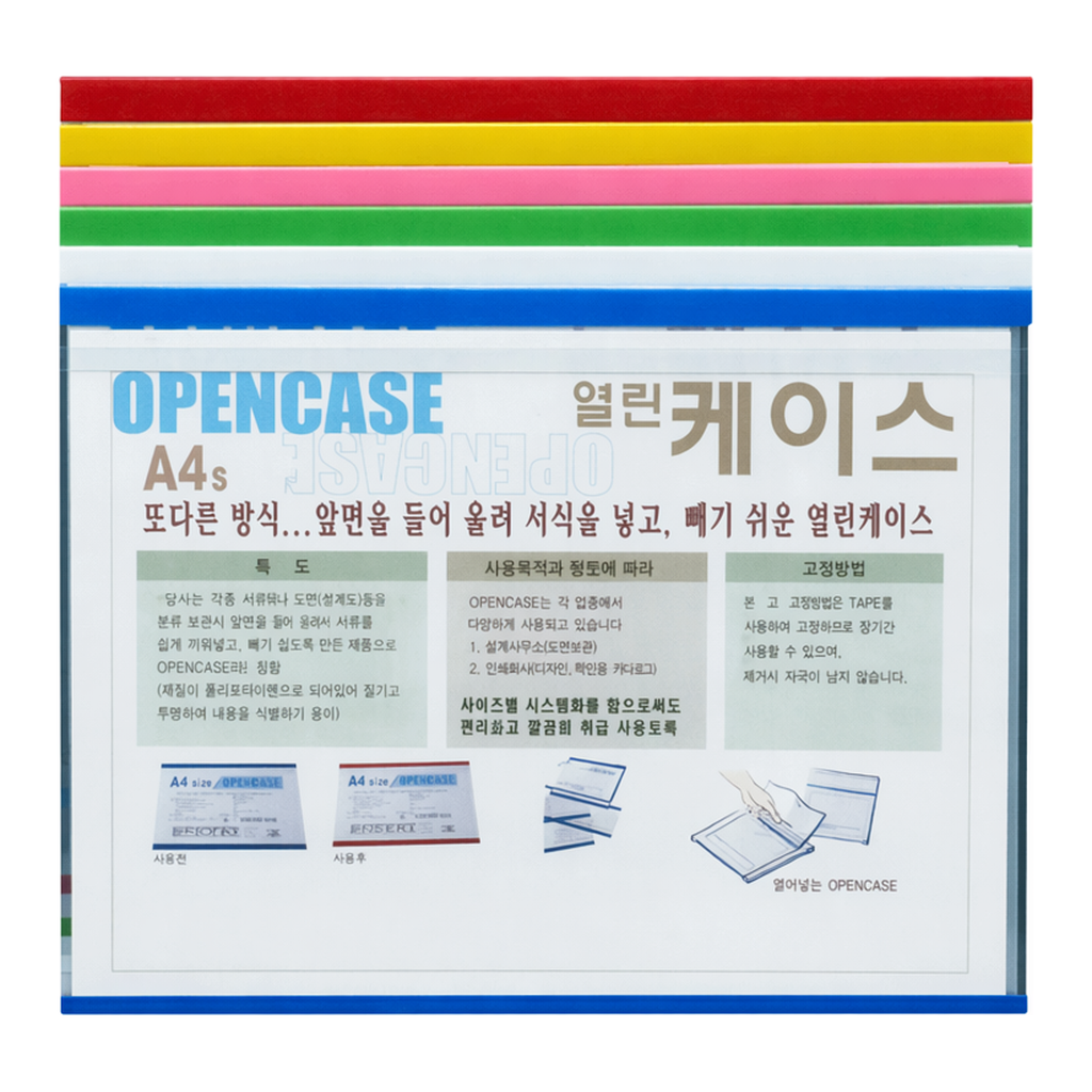 OFFICENEX 다산 열린케이스(A4/310x225mm/가로형/청색)