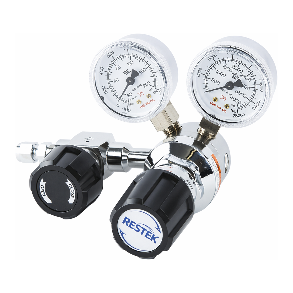 Restek Regulator, Brass, Single Stage, Ultra High Purity Inert Gas, DIN 477 #9