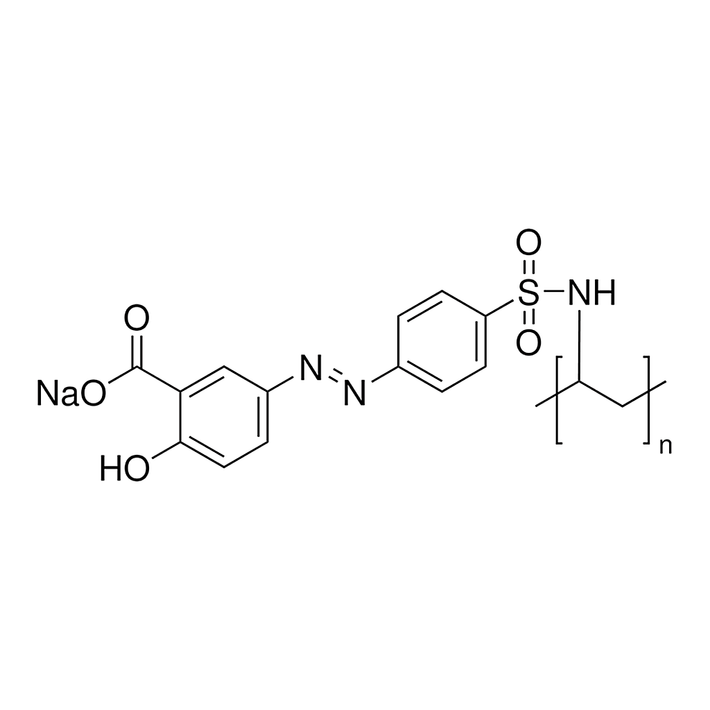 Merck Poly[1-[4-(3-carboxy-4-hydroxyphenylazo)benzenesulfonamido]-1,2-ethanediyl, sodium salt]