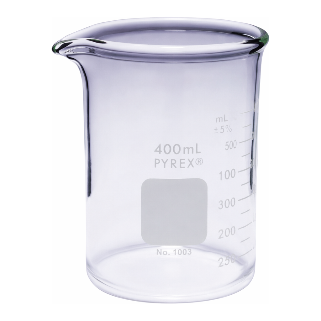 Merck Pyrex Griffin beakers, heavy duty, graduated