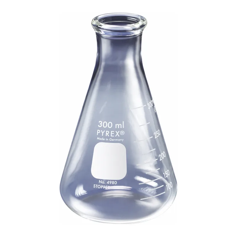 Merck Pyrex narrow-mouth graduated Erlenmeyer flask