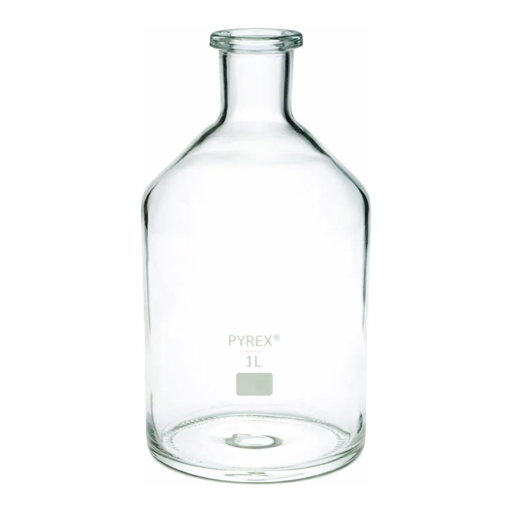 Merck Pyrex Reagent bottles, unground narrow neck