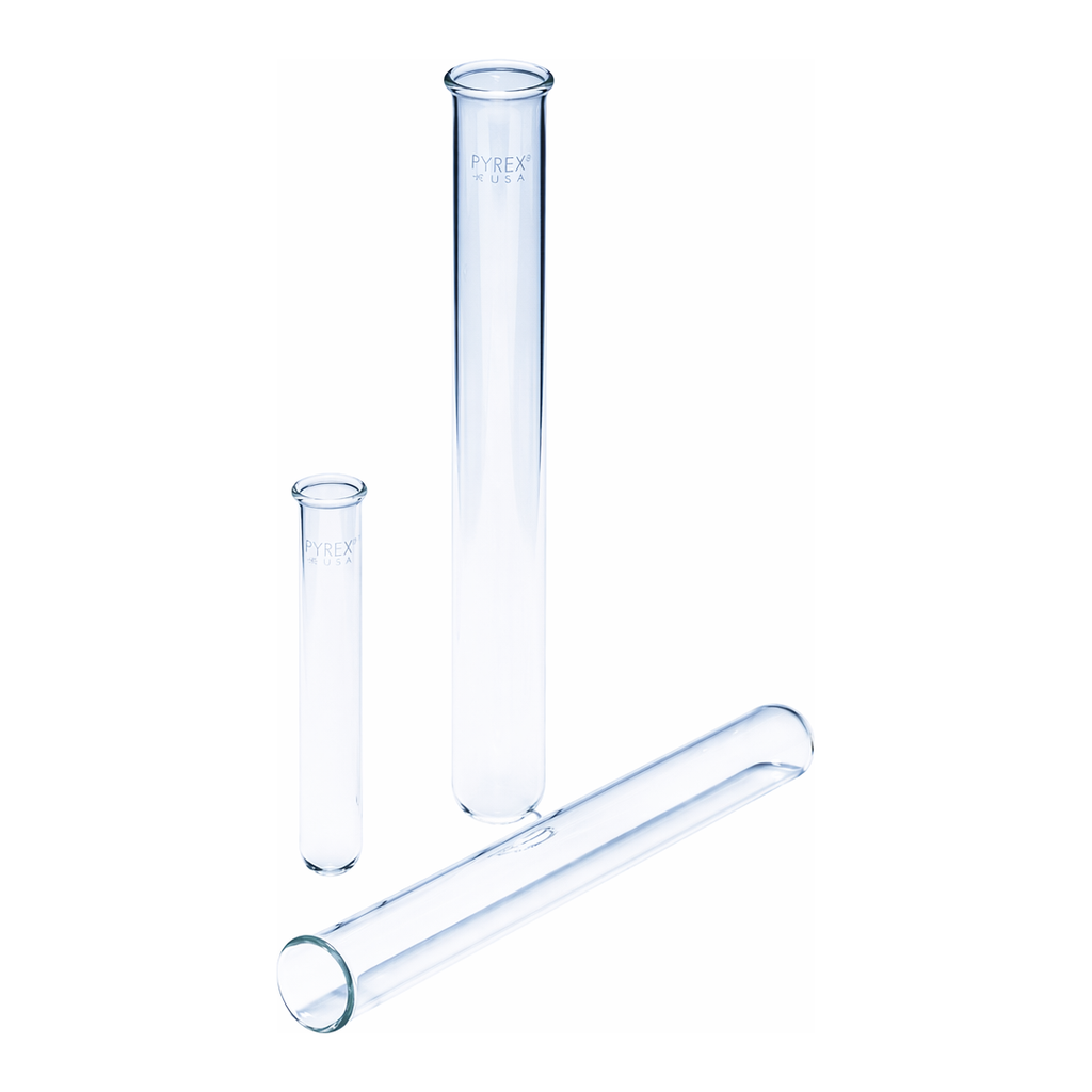 Merck Pyrex Test tubes, with rim, medium wall