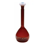Merck Pyrex Volumetric flask, heavy duty, class A, amber, USP/ISO/DIN tolerances,