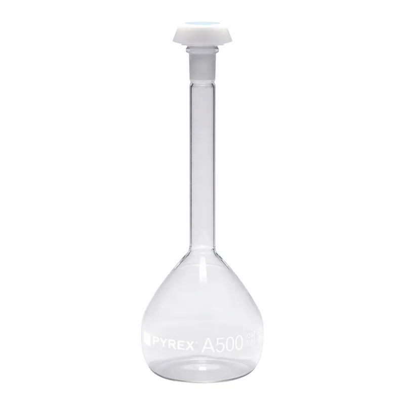 Merck Pyrex Volumetric flask, heavy duty, class A, works certified, USP/ISO/DIN tolerances