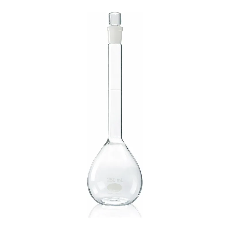 Merck Pyrex volumetric flask, with Pyrex ST stopper