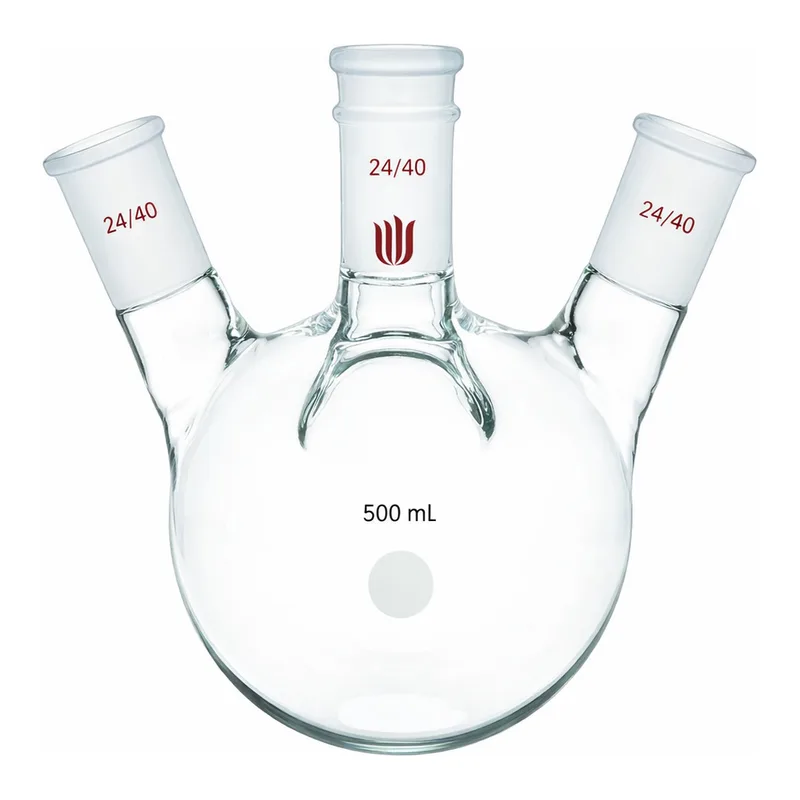 Merck Synthware four neck round bottom flask with angled side necks