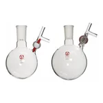 Merck Aldrich round-bottom storage flask with stopcock-equipped septum-inlet