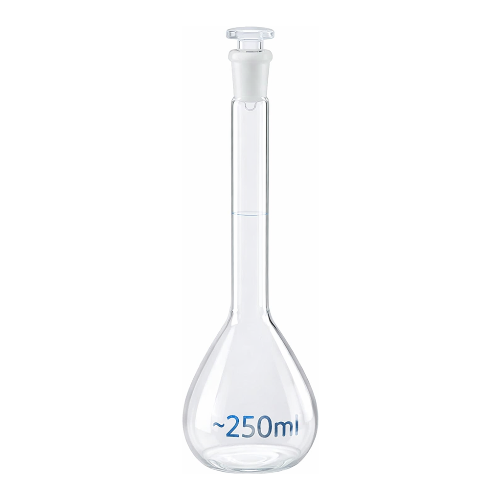 Merck BRAND BLAUBRAND volumetric flask, glass stopper, clear glass