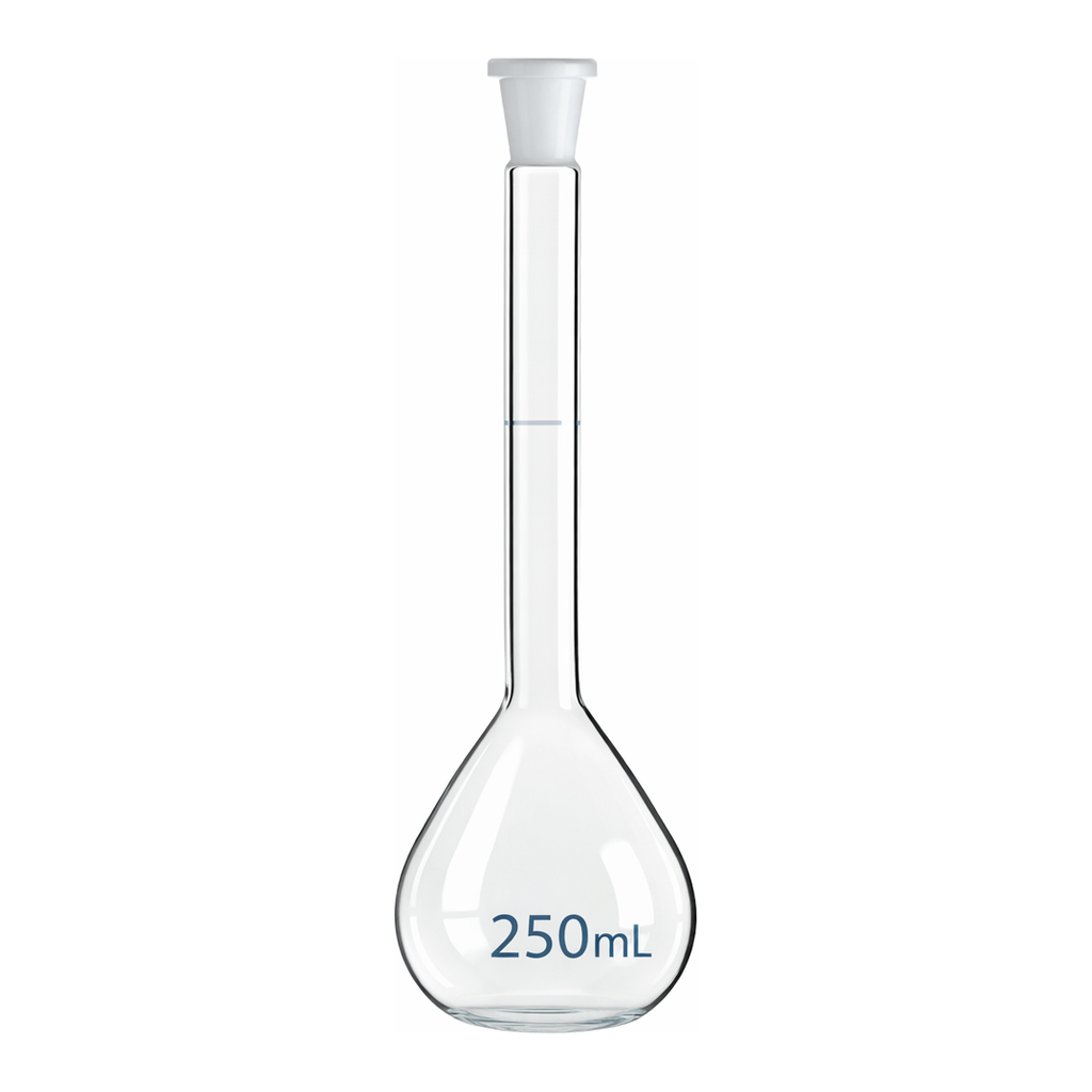 Merck BRAND BLAUBRAND volumetric flask, PP stopper, clear glass