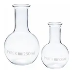 Merck Pyrex Boiling flask, flat bottom, narrow neck