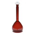 Merck Pyrex Volumetric flask, heavy duty, class A, amber, USP/ISO/DIN tolerances,