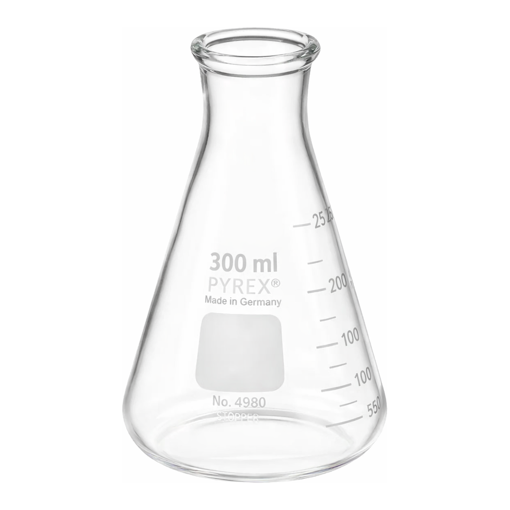 Merck Pyrex narrow-mouth graduated Erlenmeyer flask
