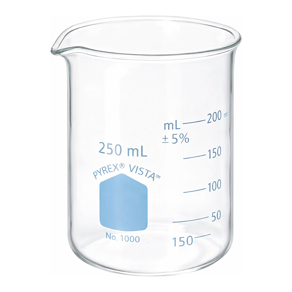 Merck Pyrex VISTA Griffin beakers