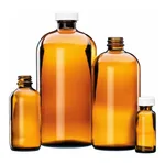 Merck Wheaton narrow mouth bottles with caps