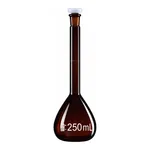 Merck BRAND BLAUBRAND volumetric flask, PP stopper, amber glass