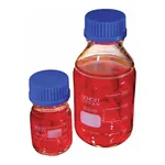 Merck Duran laboratory bottles, with caps